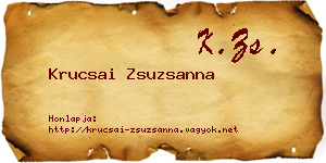 Krucsai Zsuzsanna névjegykártya