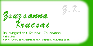 zsuzsanna krucsai business card